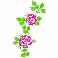 Flowers And Tree Embroidery Design 4